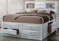 Acme Ireland Eastern King Platform Bed with Storage in White