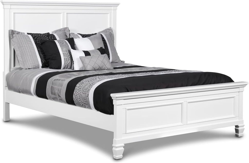 New Classic Furniture Tamarack Wood Queen Bed, White