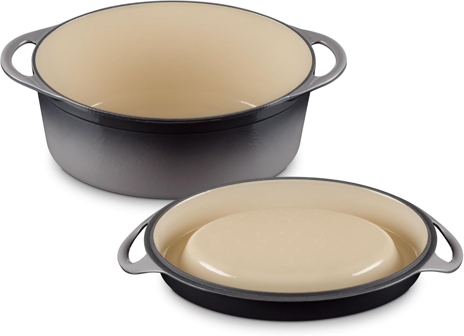 Le Creuset Enameled Cast Iron Traditional Oval Doufeu, 7.25 qt., Oyster