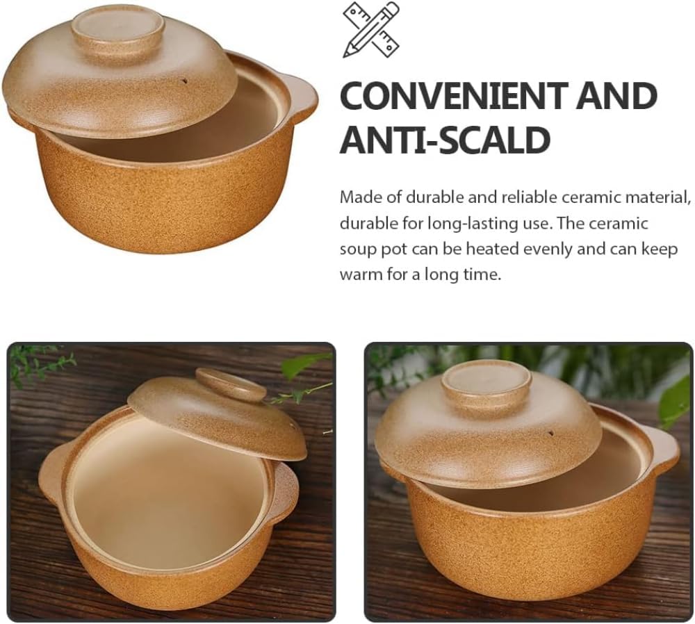 Pots Set Pot Casserole Pot Soup Pot Kitchen Ceramic Soup Cooking Pot Stove Stew Pot Household Cookware Ceramic Stew Pot Ceramic Braiser Pan Ceramic Bibimbap Pot