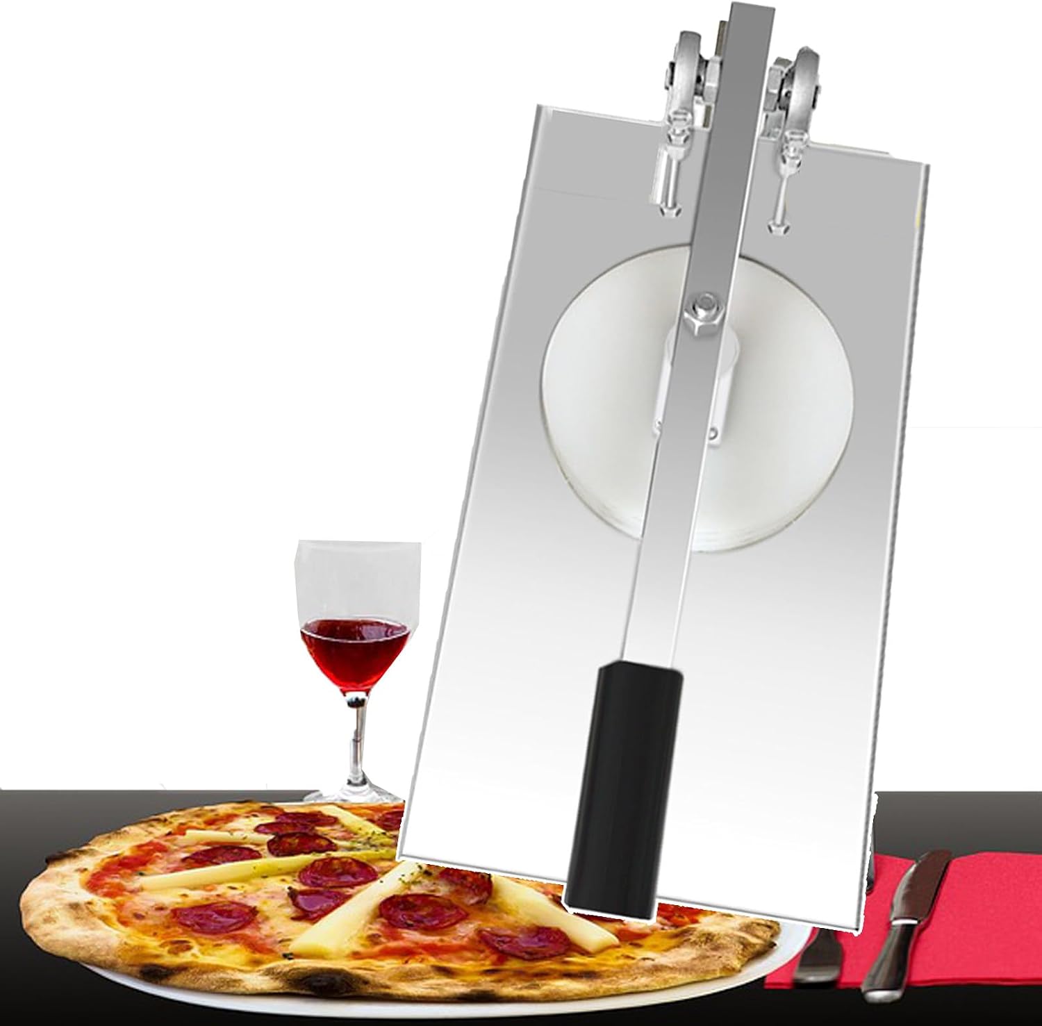 Pizza Pastry Press Machine, Home Adjustable Angle Tortilla Pastry Press Machine for Pizza, Tortilla, Pizza Dough Crusts, 20, 22, 24cm, Kitchen Tools Gadgets - Cooking Dining,24CM