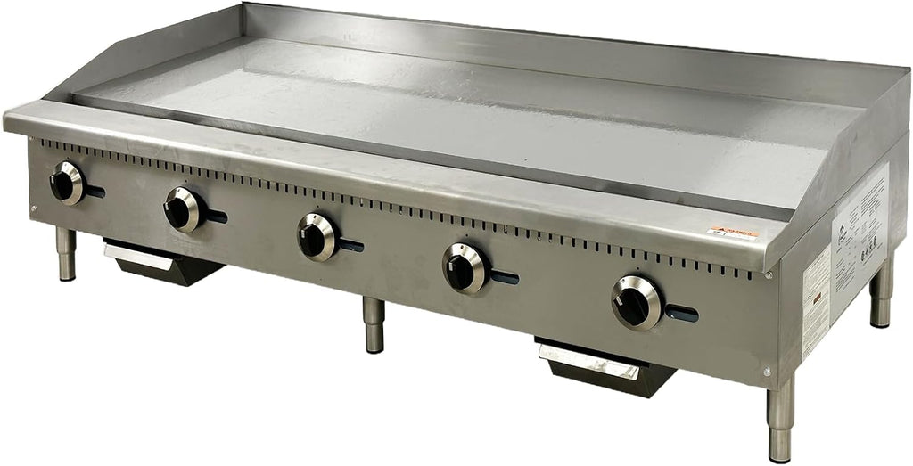 Commercial Gas Griddle ETL Flat Top Grill Stove Propane LP Natural Gas, 60' Heavy Duty HLRG-1500