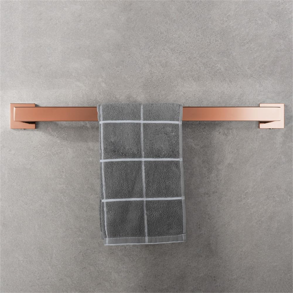 Shiny Polished Rose Gold Bathroom Hardware Accessories Towel Rack Toilet Paper Holder Towel Rail Bar Bathroom Robe Hook,17 (7)