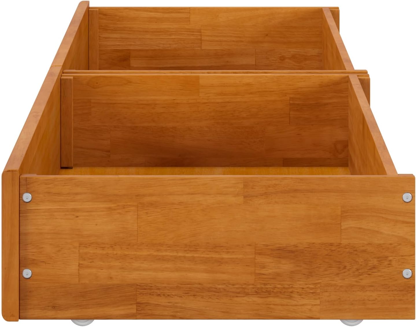 AFI, Mid-Century Modern Under Bed Storage Drawers, Twin/Full, Light Toffee
