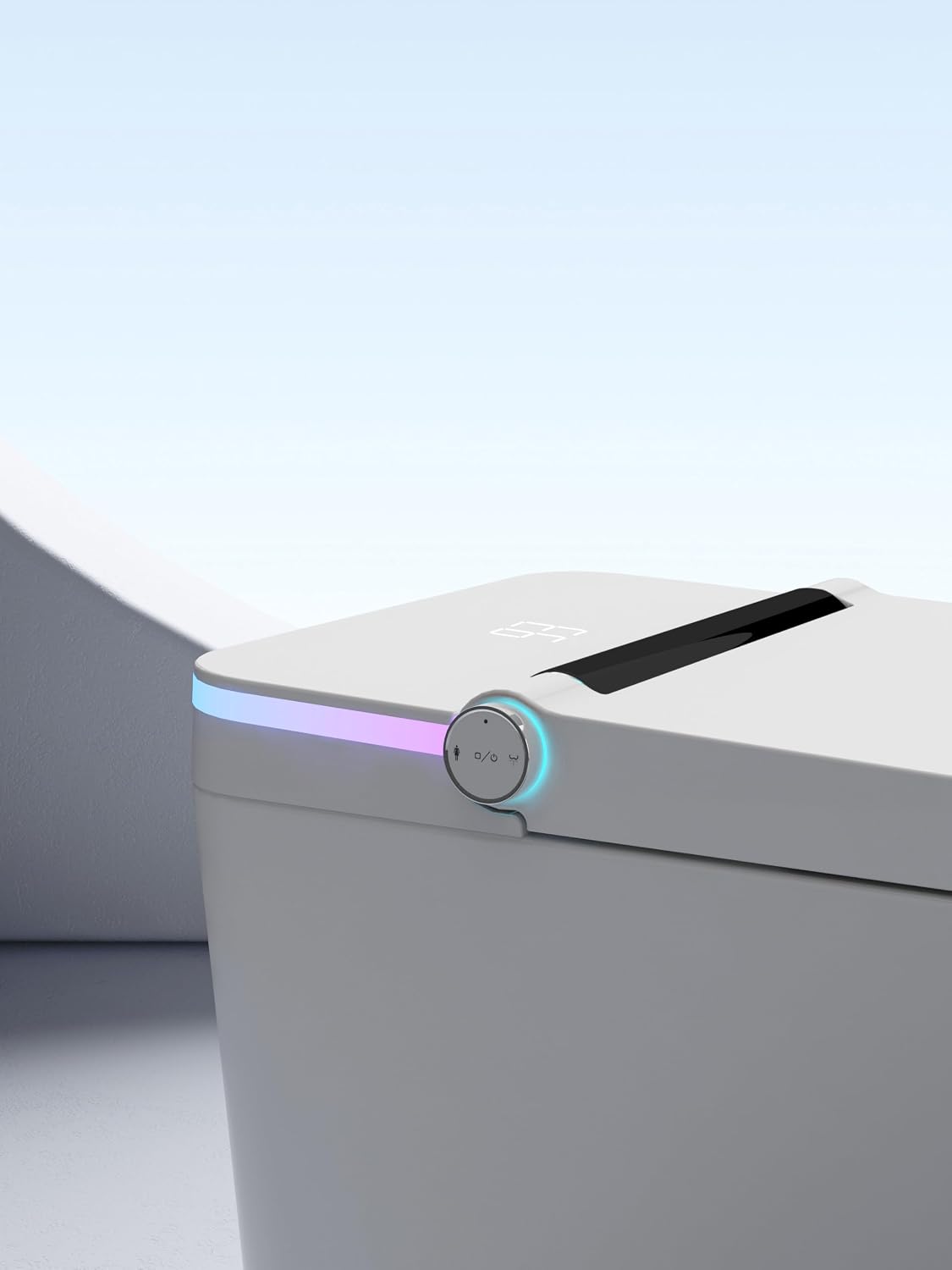 Smart Toilet with Built in Bidet Seat, Tankless Toilet with Auto Lid Opening, Closing and Flushing, Heated Seat, Digital Display, Elongated