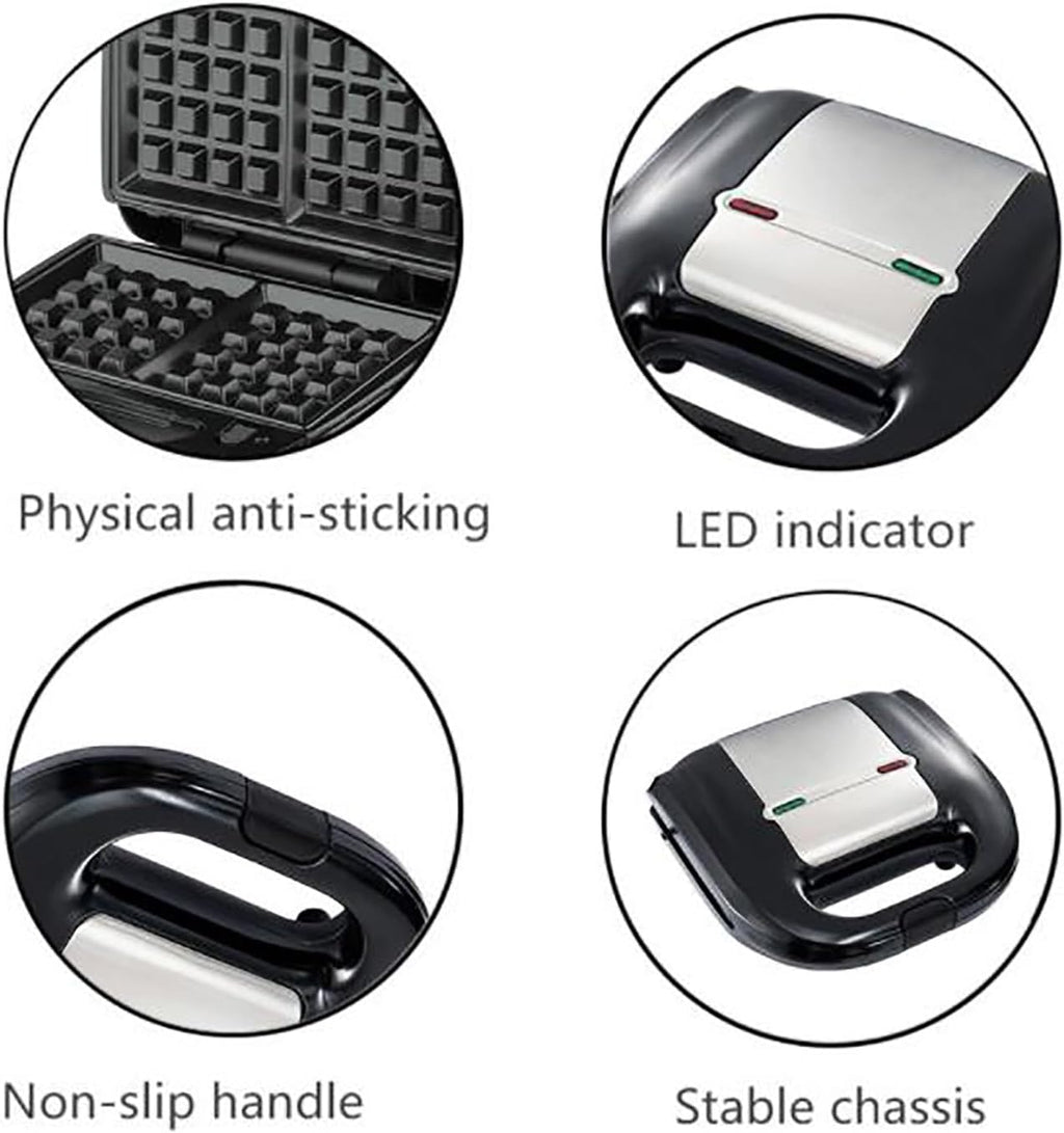 8-in-1 Panini Press Grill Sandwich Maker, Sandwich Press and Griddle Grill Combo with Removable Grilling Plates Cool Touch Handle LED Indicator Lights, for Indoor BBQ Flat Top Grill