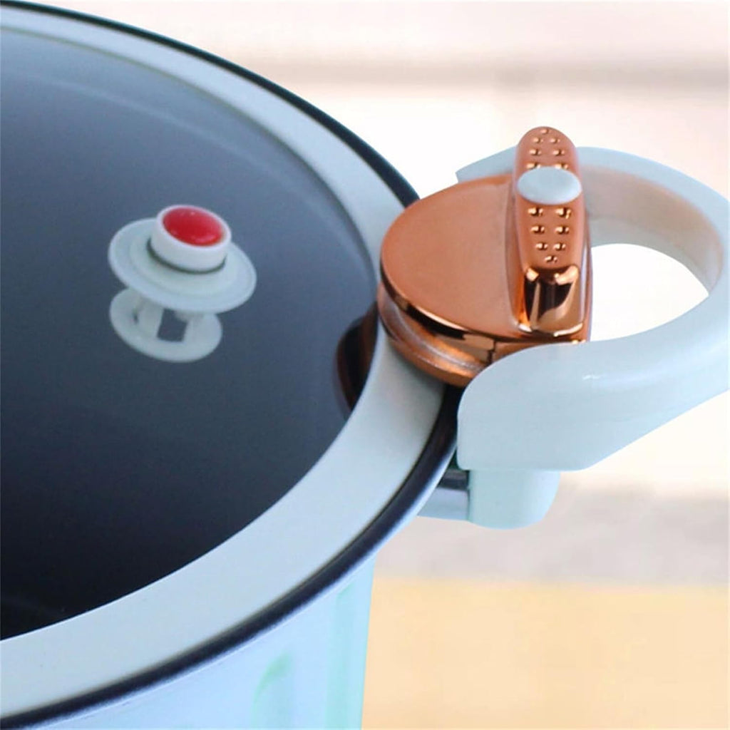 8L Pressure Cooker - Non-Stick Enamel Braiser Pan with Silicone Seal & Spill-Proof Valve, Ideal for Cooking, Green Color - Versatile Kitchen Essential