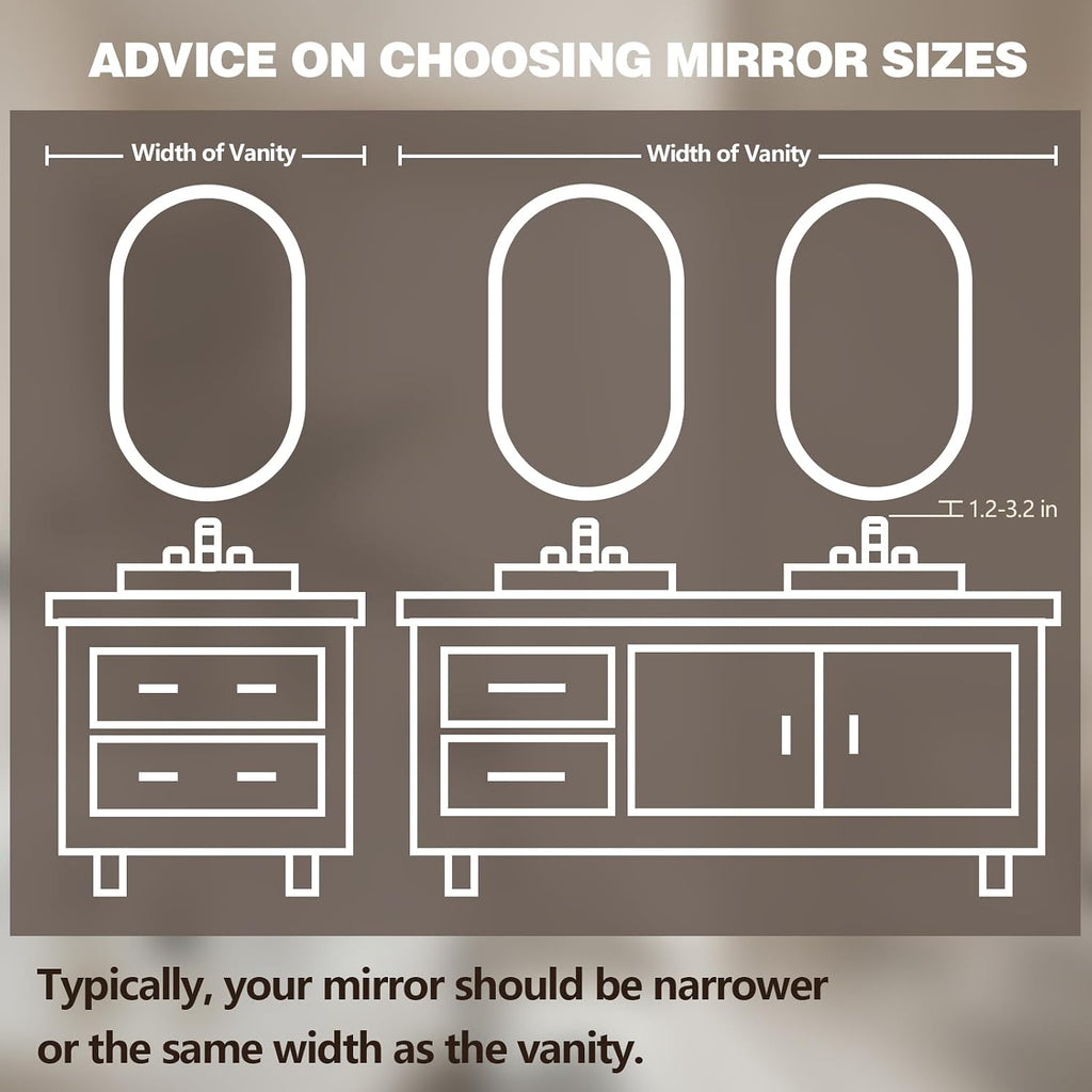 Oval LED Bathroom Mirror, 32'x20' Backlit Vanity Mirror with Light for Wall with Gold Frame, Anti-Fog, Dimmable, Frontlit, 3 Colors, Memory Function, IP65 Waterproof, UL Listed, Horizontal/Vertical