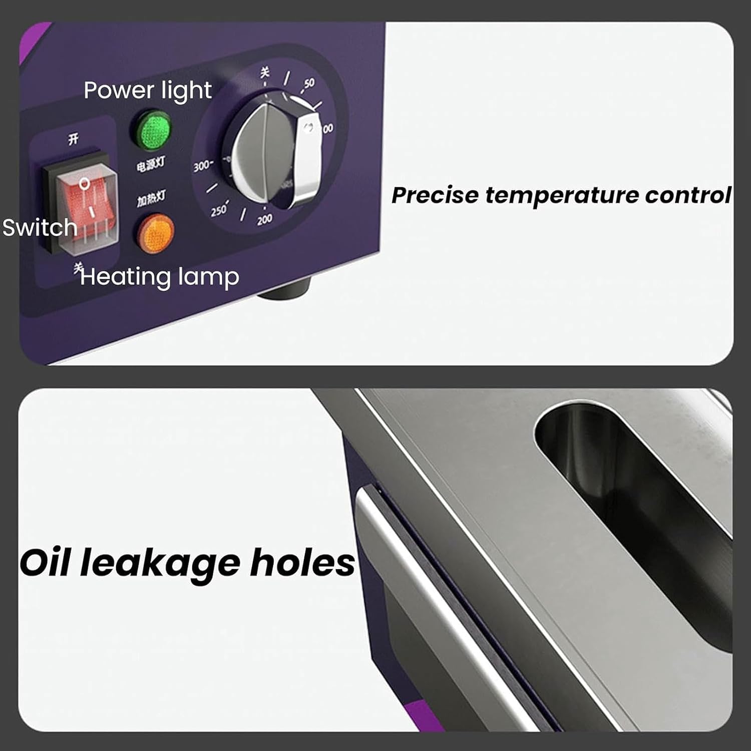 Commercial Electric Griddle 14', 2000W Flat Top Countertop Griddle, Non-Stick Chrome Plating Iron Cooking Plate for Restaurant