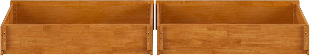 AFI, Mid-Century Modern Under Bed Storage Drawers, Twin/Full, Light Toffee