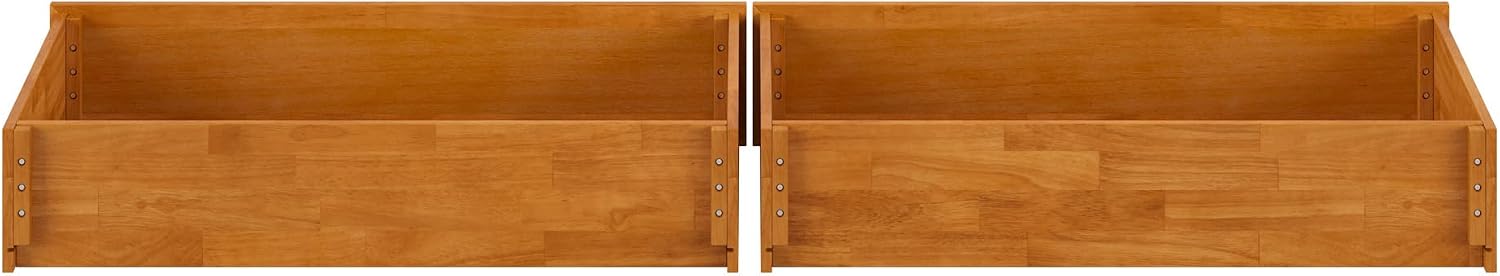 AFI, Mid-Century Modern Under Bed Storage Drawers, Twin/Full, Light Toffee