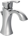 Moen Voss Chrome One-Handle Single Hole Bathroom Sink Faucet with Optional Deckplate, 6903