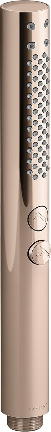 KOHLER 21335-RGD Shift + Round Two-Function Handshower, Handheld Showerhead with 2 Spray Settings, 2.5 GPM, Vibrant Rose Gold