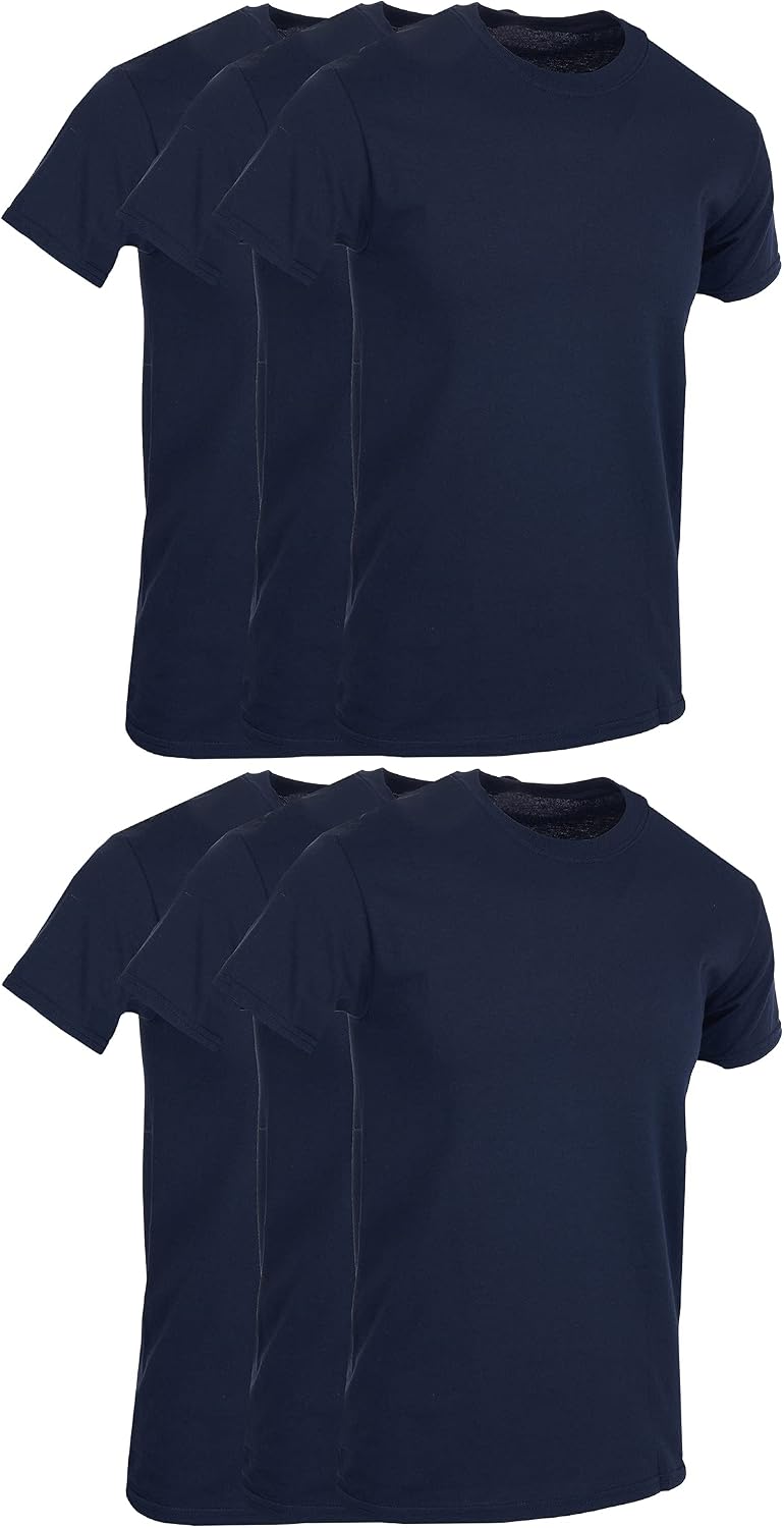 12 Pack Men's Cotton Short Sleeve Lightweight T-Shirts, Bulk Crew Tees for Guys, Solid Bright Colors T-Shirt