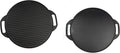 Cast Iron Double-Sided Baking Pan Grid Cast Iron Grill And Griddle Combo. Reversible 41CM Grill/Griddle Pan With Easy-Grip Handles