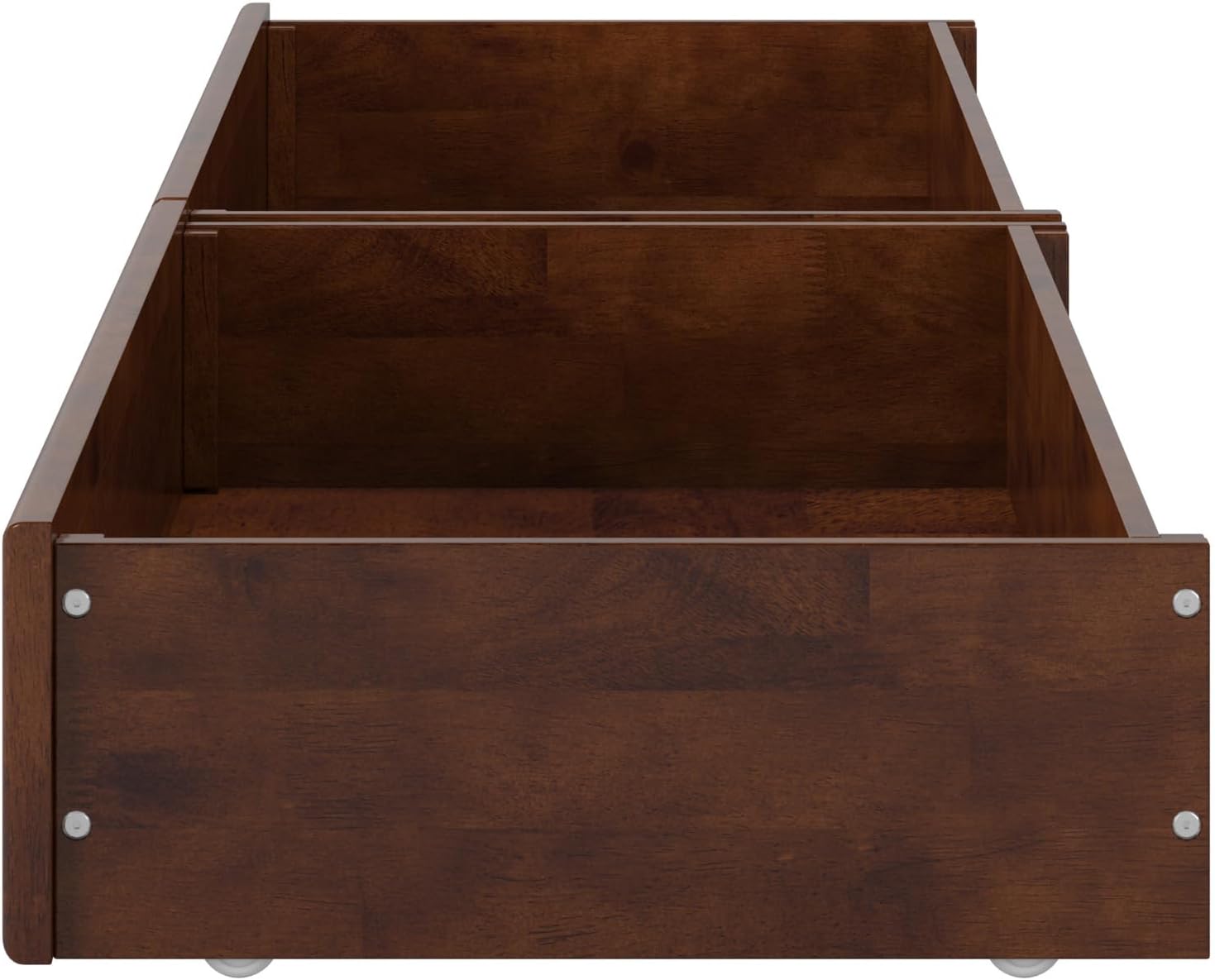 AFI, Mid-Century Modern Under Bed Storage Drawers, Queen/King/Twin XL, Walnut