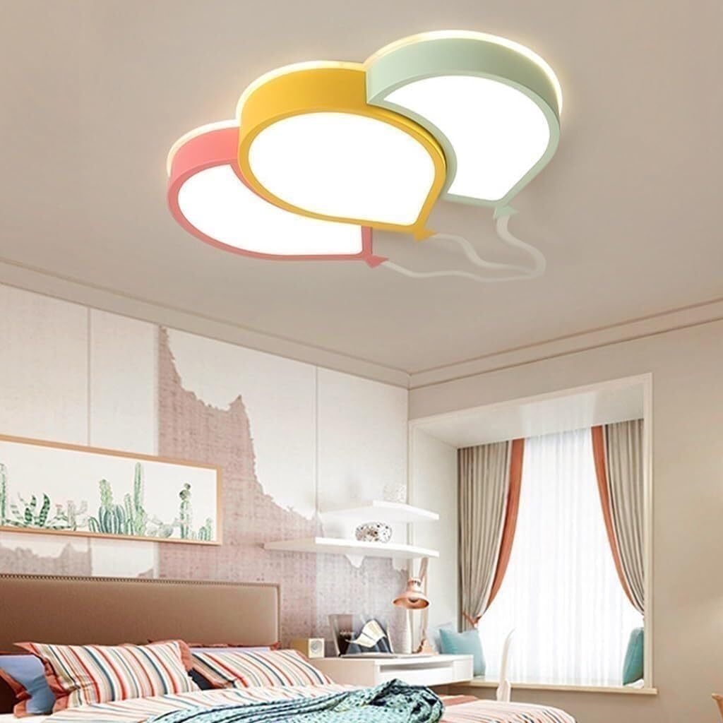 LED Ceiling Lights Dimmable with Remote Control, Modern Minimalist Bedroom, Colorful Balloon Design Cartoon, Lighting Chandelier