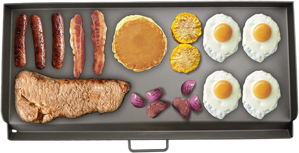 Uniflasy Fry Griddle Top for Camp Chef 2 burner Stove, 14'x32' FlatTop Gas Grill StoveTop Accessories Grease Catcher Pan for Camp Chef Stove Griddles,Grill Collection Pan for SG60 SG90 SG100