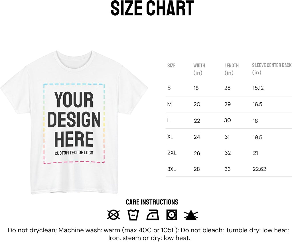 Custom T-Shirts - Personalized, Customized Cotton Tees - Create Your Own with Photo, Text, Name or Logo for Men and Women