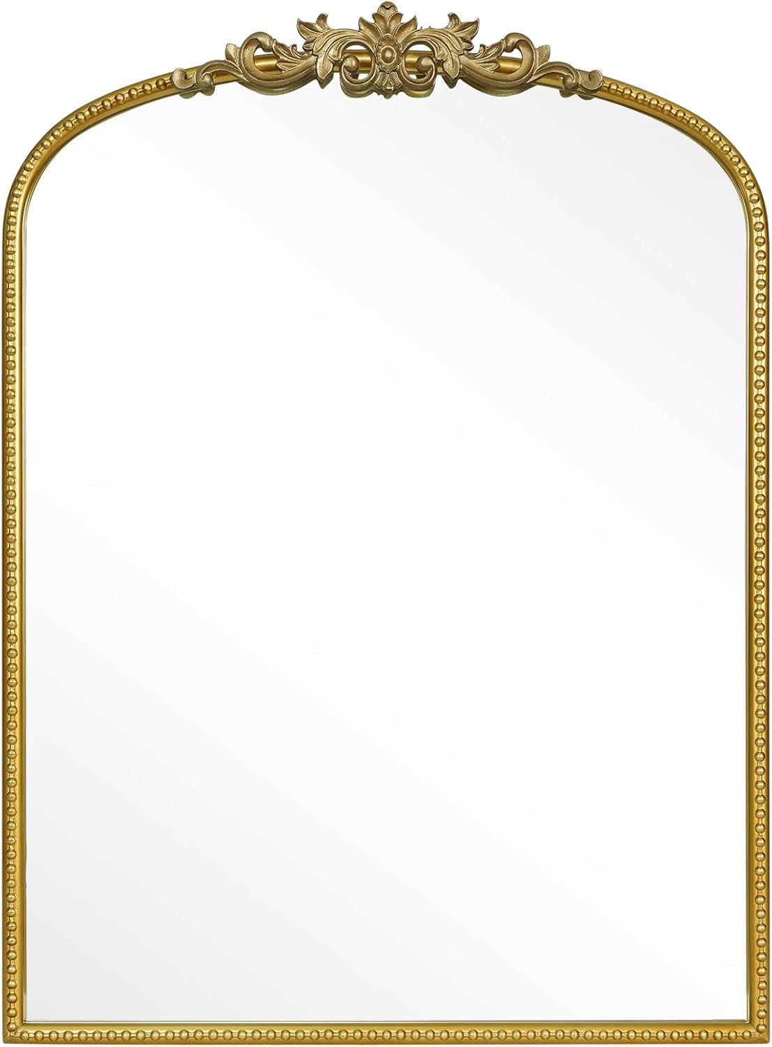 WallBeyond Gold Vintage Mirror for Vanity 22x30 Inch, Gold Antique Mirror with Ornate Frame, Arched Vintage Wall for Bathroom, Living Room, Fireplace, Entryway