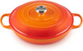 Le Creuset Enameled Cast Iron Signature Braiser, 3.5 qt., Flame