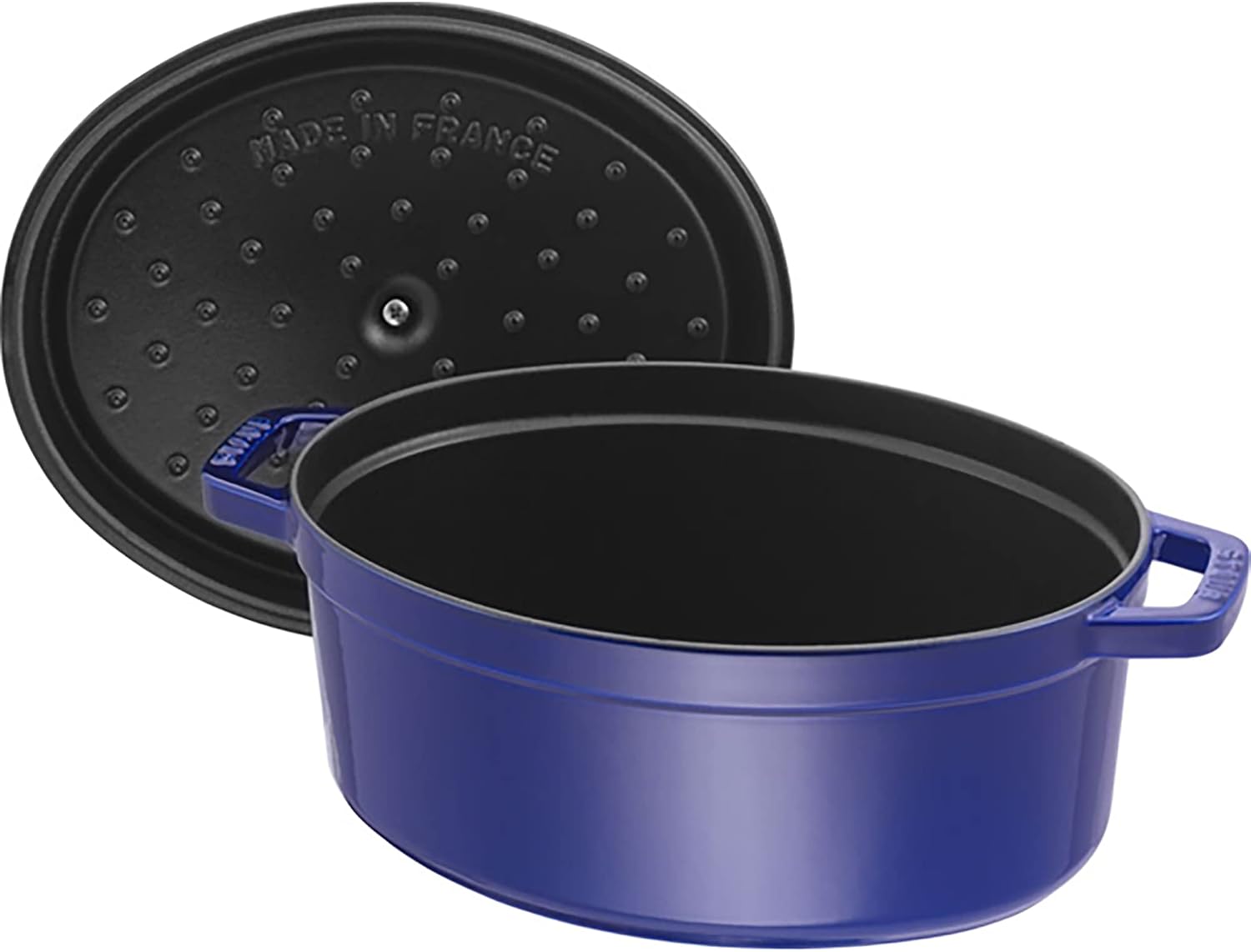 Staub Cast Iron 7-qt Oval Cocotte - Dark Blue