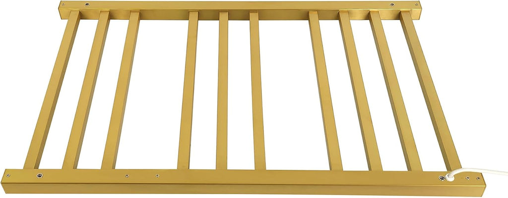 Luxury Heated Towel Rack for Bathroom, Wall Mounted Electric Towel Warmer Racks with Timer & Temperature Multi-Level Adjustable, 10 Bars Stainless Steel Towel Heater for Bathroom (Brushed Gold)