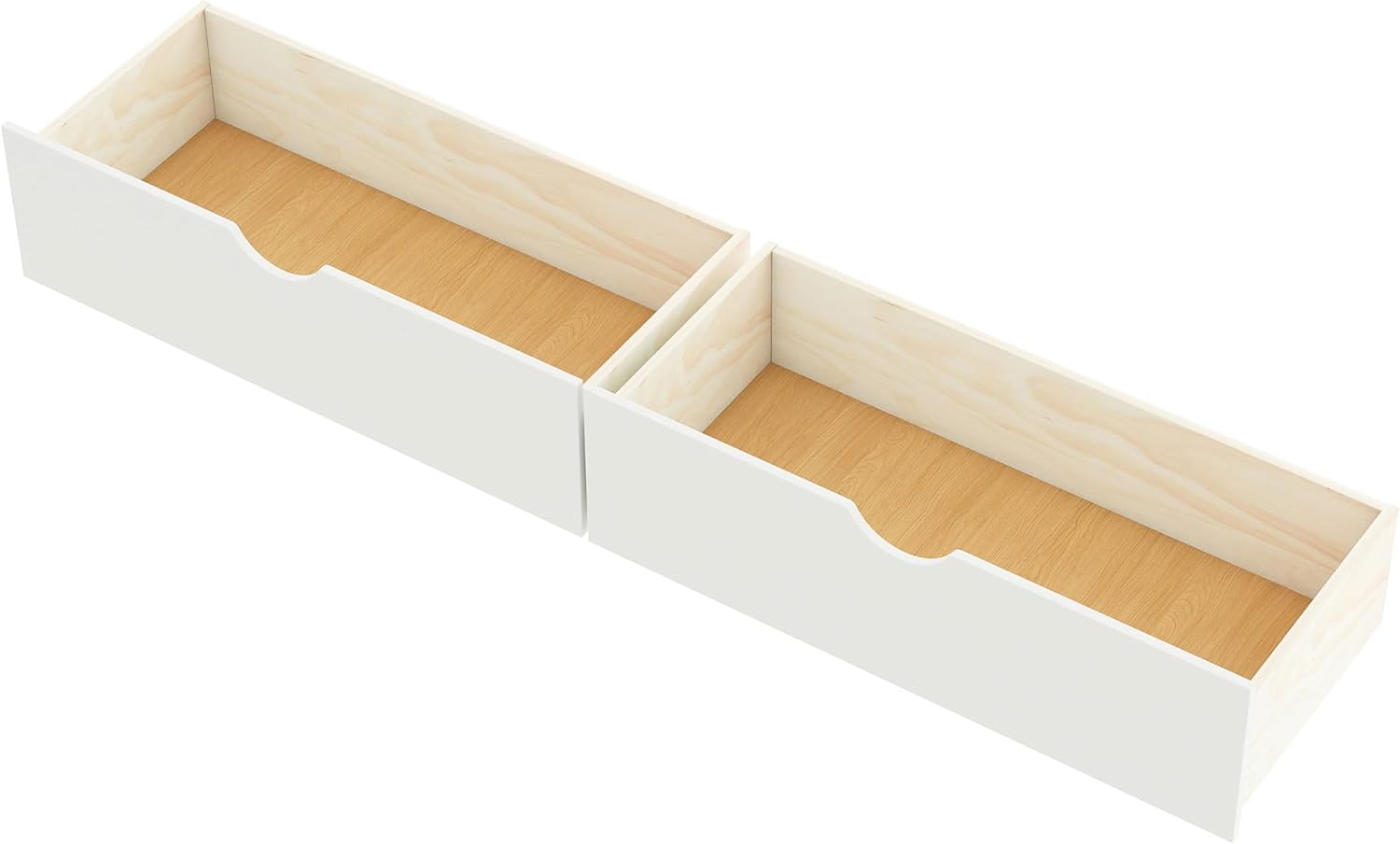 Merax Storage Daybed with Trundle, Twin Size L-Shaped Platform Bed with Convertible Trundle, Two Drawers and Built-in Desk for Living Room, Bedroom, Guest Room, No Box Spring Needed (White)