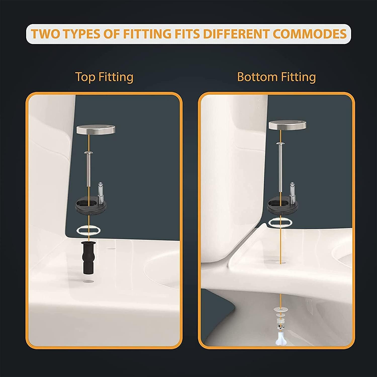 Resin Toilet Seat,Toilet Seat Round Soft Close,Toilet Seats for Standard Toilets, Heavy Duty Glitter Toilet Seat Soft Close with Quick Release, Glitter Cover Acrylic Toilet Seats,E