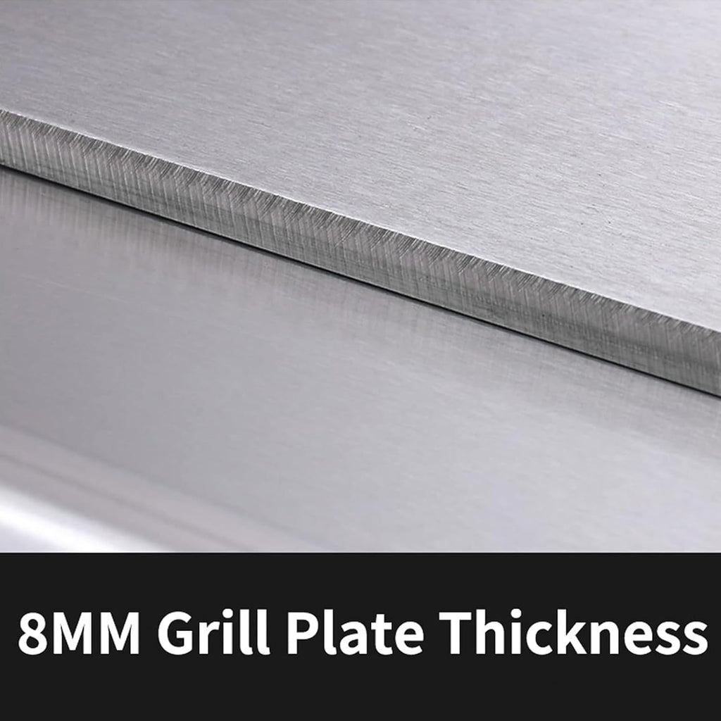 28.7' Commercial Electric Griddle, Electric Countertop Flat Top Griddle 220V 4400W Half Grooved/Flat