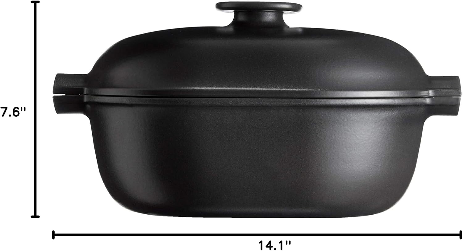 Emile Henry Delight Ceramic Oval Dutch Oven 4.5L, Slate (776645)