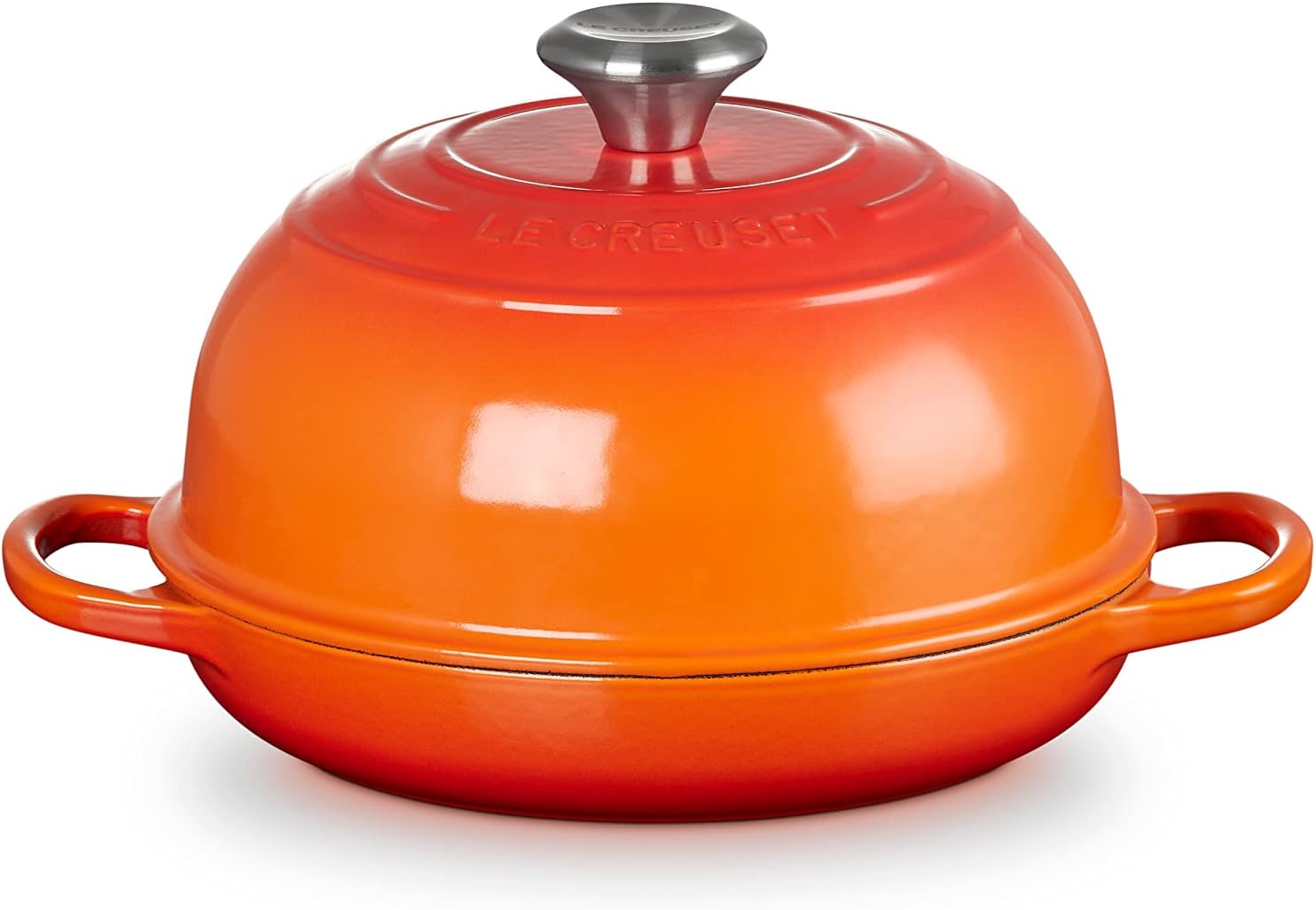 Le Creuset Enameled Cast Iron Signature Round Bread Oven, 9.5 inch, Flame
