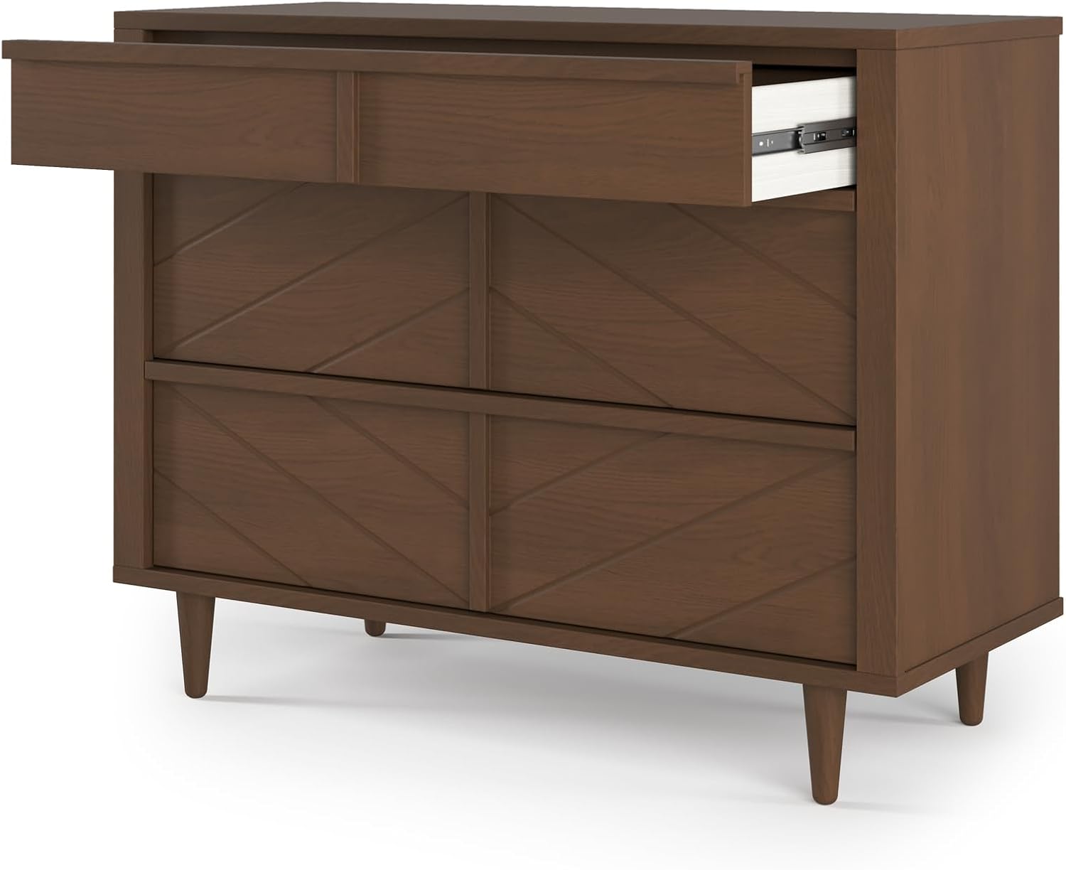 Child Craft Surrey Hill Design 4-in-1 Convertible Baby Crib Nursery Furniture Set, Baby Bed and 3 Drawer Dresser, for Babies, Toddlers and Kids Bedroom (2 Piece - Toasted Chestnut)