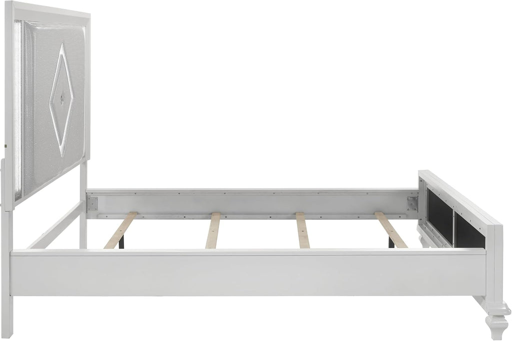 New Classic Furniture Stardust Wood King Bed, White