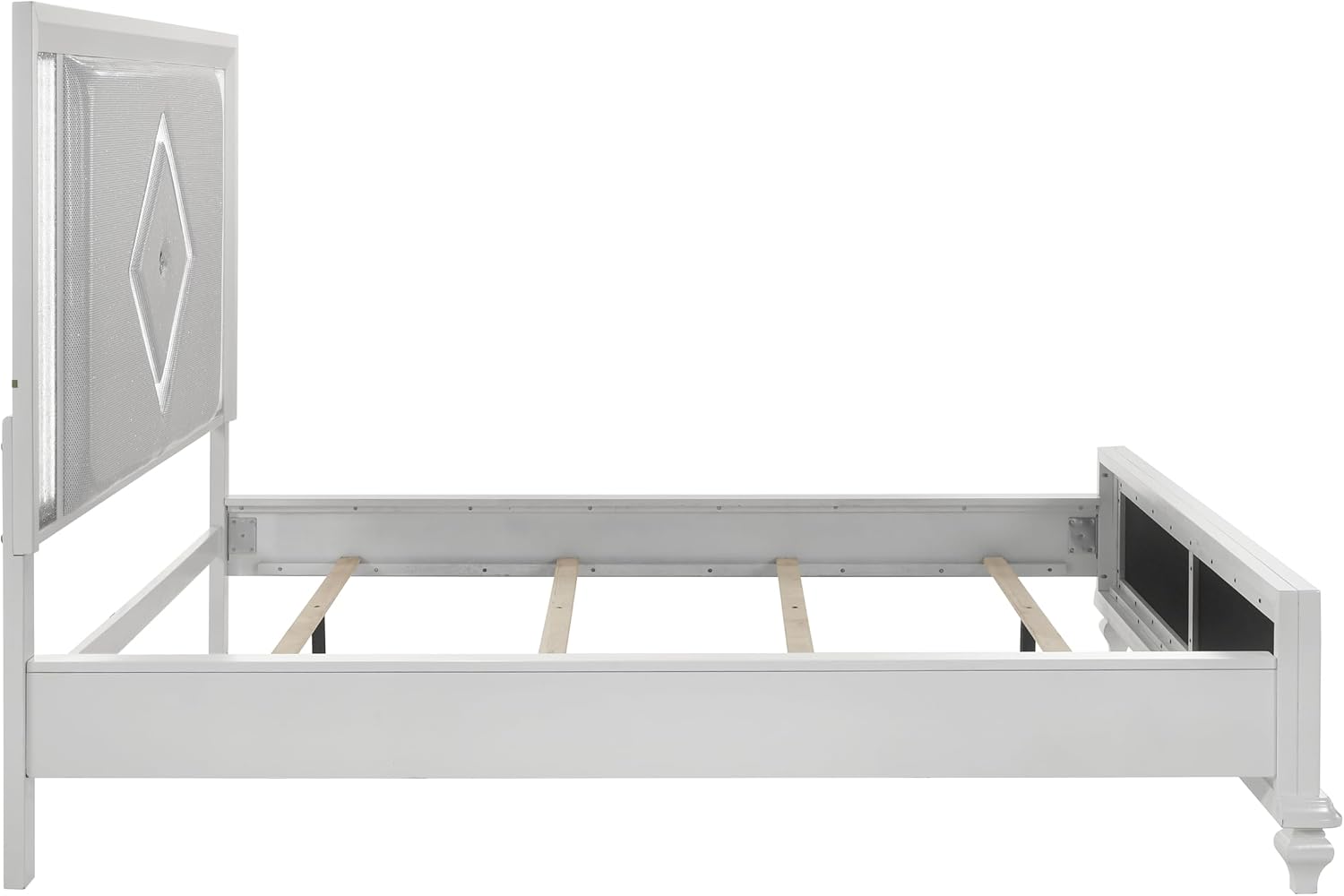 New Classic Furniture Stardust Wood King Bed, White