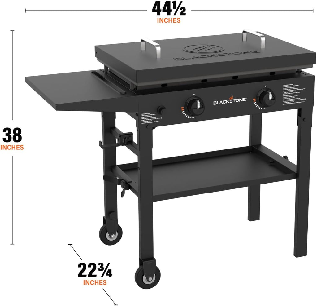 Blackstone 1517 28' Omnivore Griddle with Hard Cover, Powder Coated Steel, Black