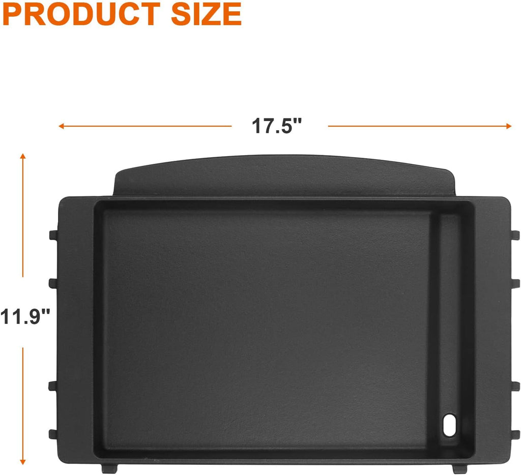 6787 Full-Size Griddle Inserts & 7658 Cast Iron Grill Griddle for Weber Spirit 300 & Spirit II 300 Series Grills, Flat Top Griddle for Weber Spirit I & II E-310 E-320 S-310 S-320