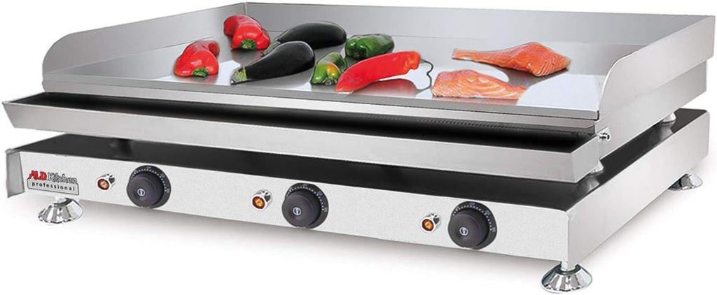 ALDKitchen Flat Top Griddle | Teppanyaki Grill | Single, Dual or Triple Thermostat | Commercial Use | 110V (Large)