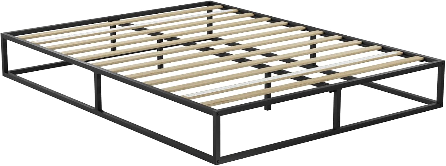 Novilla Full Platform Bed Frame with Headboard and Wood Slat Support, Full Size Bed Frames No Box Spring Needed, Easy Assembly