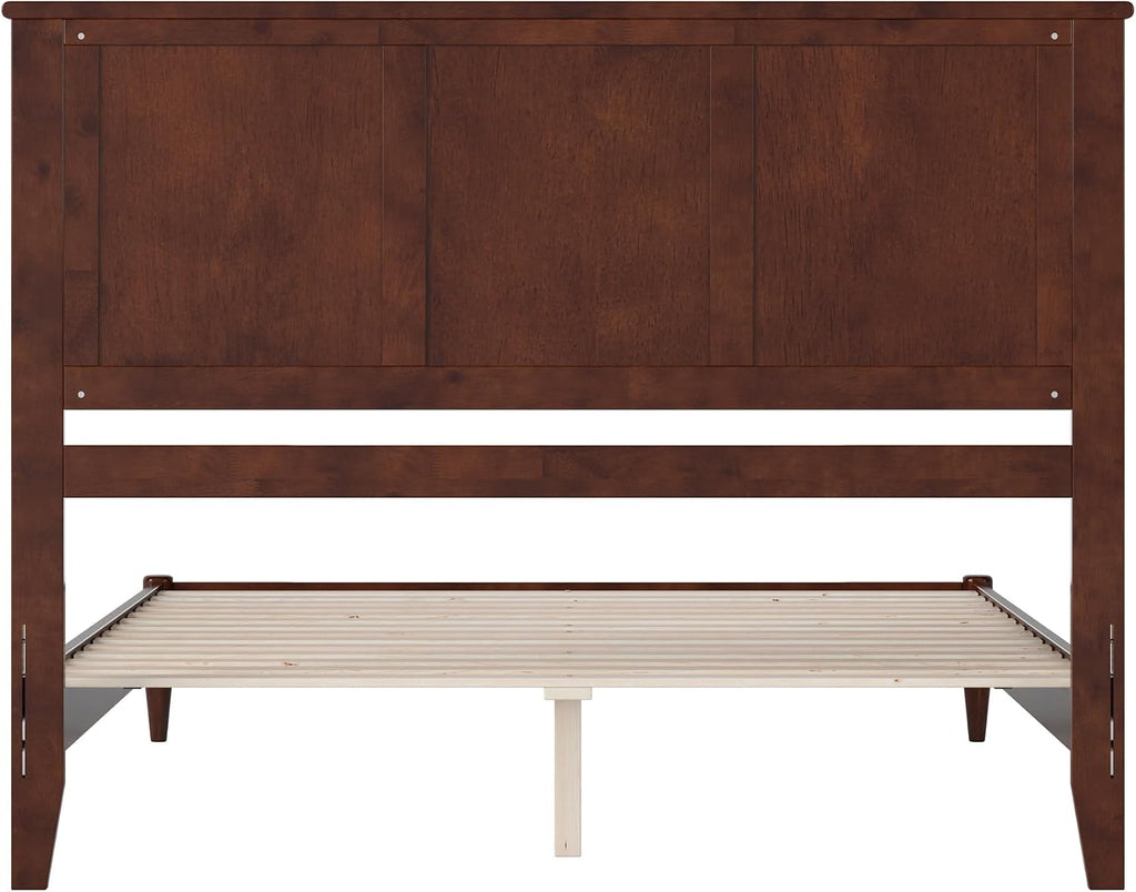 AFI, Charlotte Queen Solid Wood Low Profile Platform Bed, Walnut