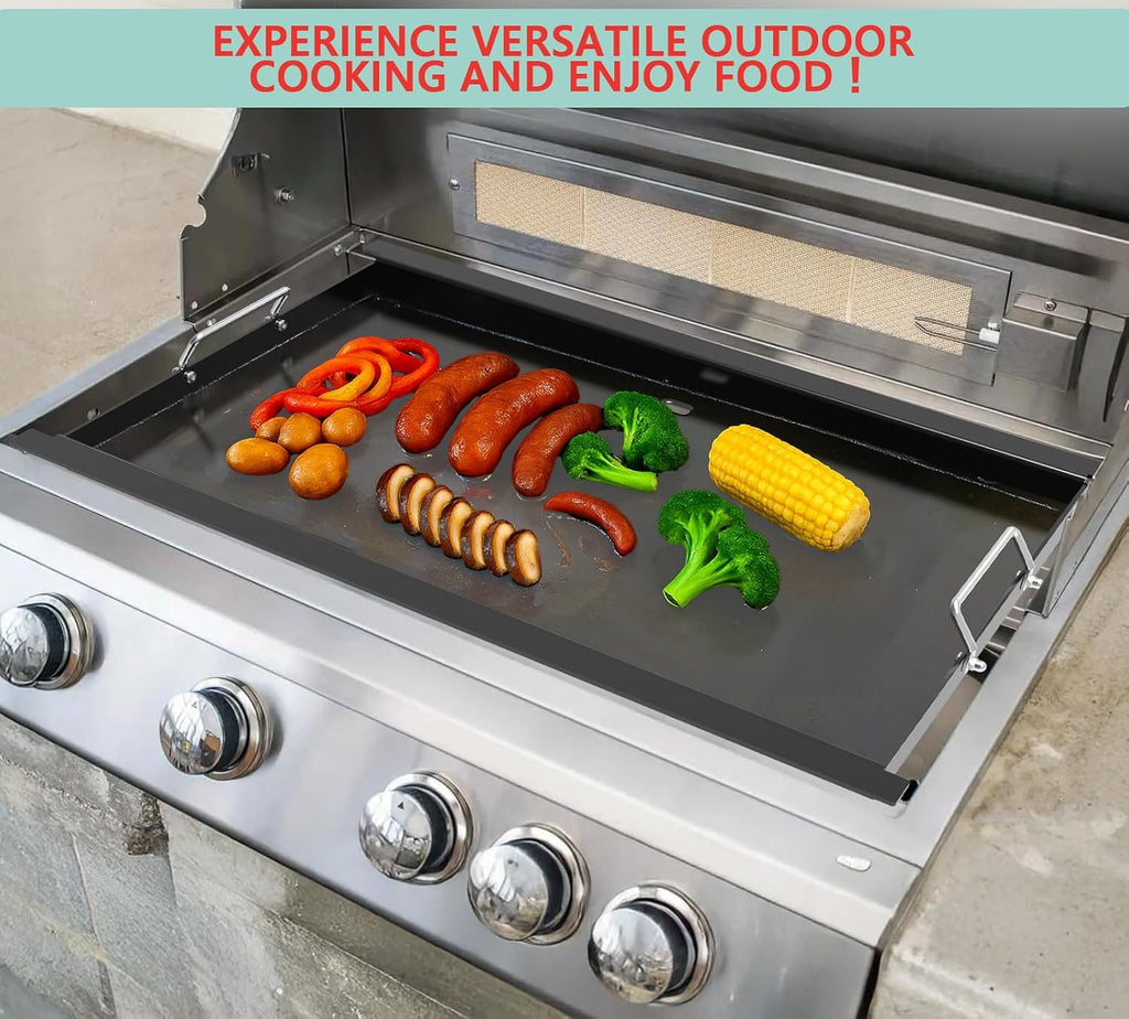 Full Size Griddle Insert for Blaze Grill 4/5 Burner Gas Grill, Non-stick Flat Top Griddle Plate Replacement for BLZ-4LTE BLZ-5 Summerset Sizzler 32'' & 40'', RCS RJC32A, 29''L x 17.9''W Carbon Steel