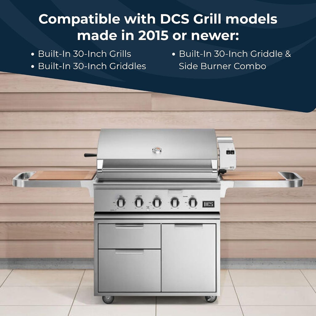 DCS Grill Cover for 30-Inch Series 9 Built-in Gas Grill, Griddle, and Griddle & Side Burner Combo - Waterproof, UV Anti-Cold Crack Resistance for Extreme Weather, Vented Outdoor BBQ Cover for Grilling