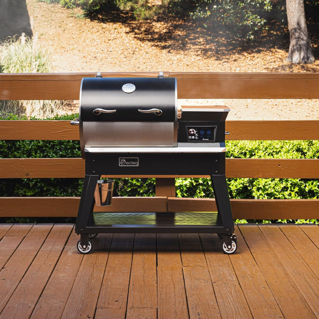 recteq Patio Legend 600 Pellet Smoker, Pellet Grill with Wifi & App Connectivity, Outdoor Smokers Grills, Wood Pellet Grills, Temp Range 180° to 700+°, Smoker Grill + Grilling Basics Bundle