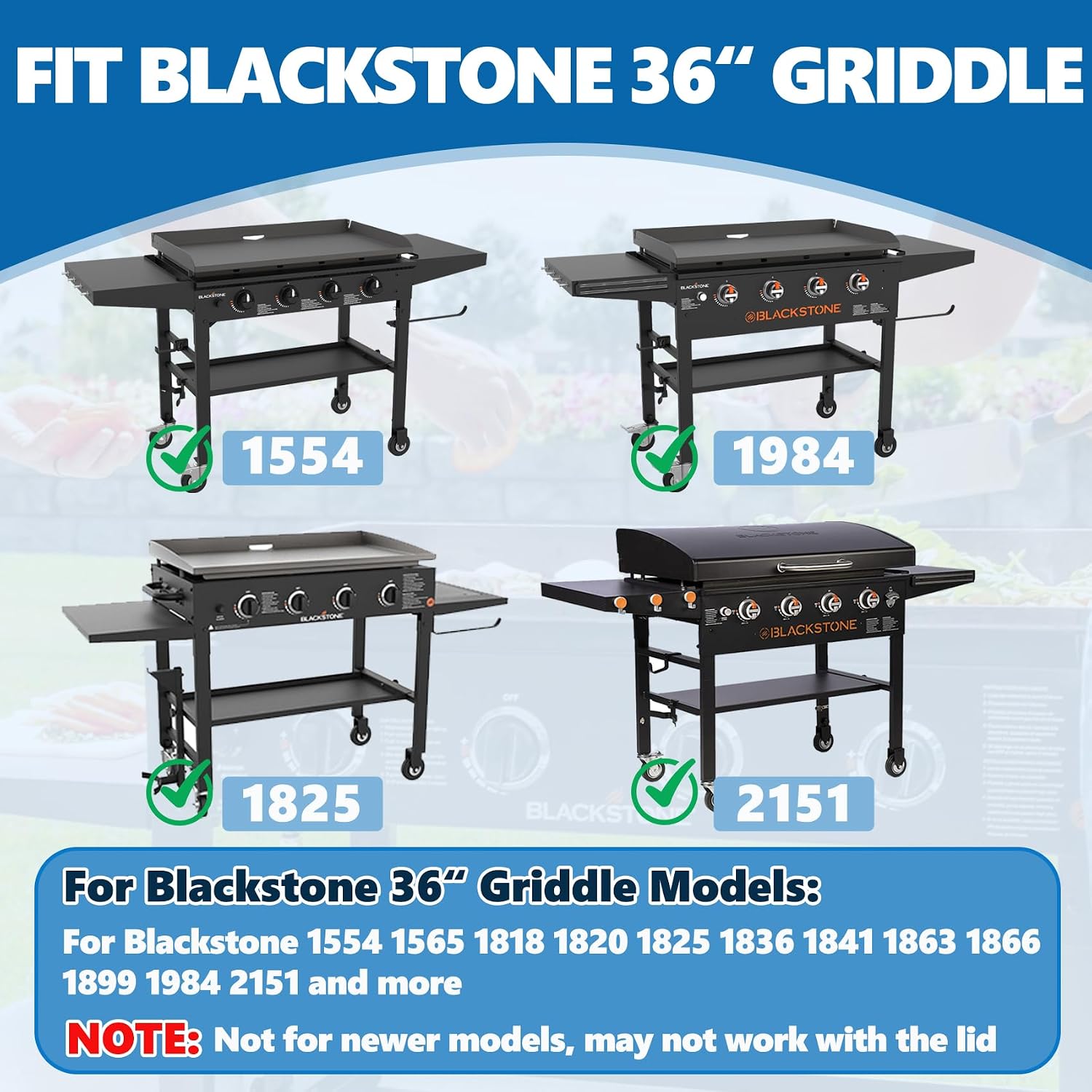 SafBbcue Upgrade 36' Griddle Replacement Top for Blackstone 36 inch 4 Burner Grill 1565 1841 2149 1560 1836 1984 Replacement Parts, 36 inch Flat Top Griddle with Handy Handle, Heavy Carbon Steel