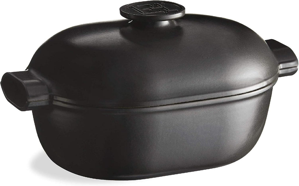 Emile Henry Delight Ceramic Oval Dutch Oven 4.5L, Slate (776645)