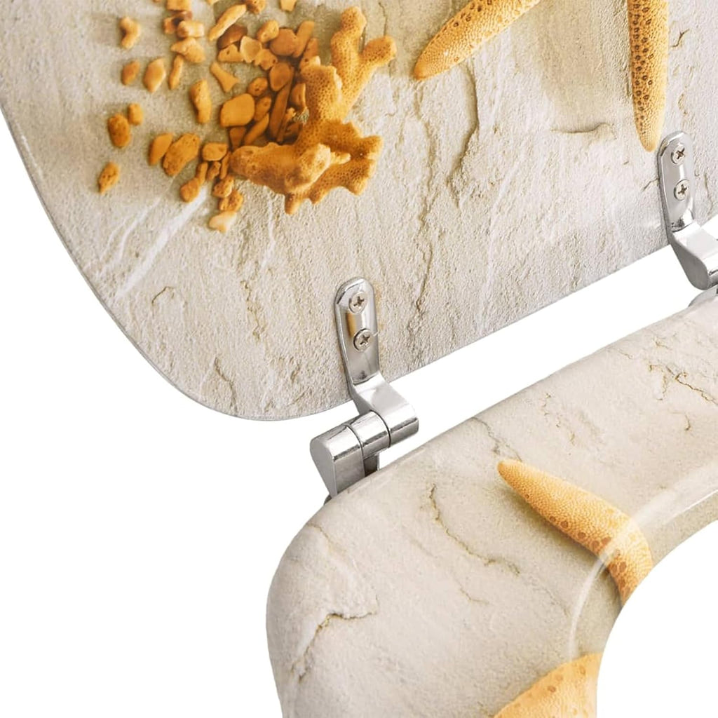 Toilet Seats with Lids 2 pcs MDF Sea Star Toilet & Bidet Seats