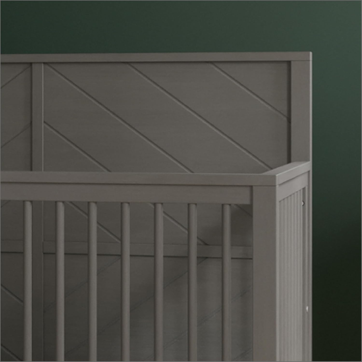 Child Craft Surrey Hill Design 4-in-1 Convertible Baby Crib Nursery Furniture Set, Baby Bed and 3 Drawer Dresser, for Babies, Toddlers and Kids Bedroom (2 Piece - Lunar Gray)