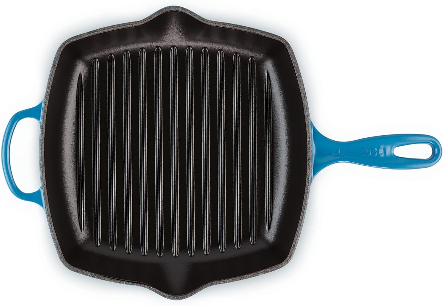 Le Creuset Enameled Cast Iron Signature Square Skillet Grill, 10.25', Marseille