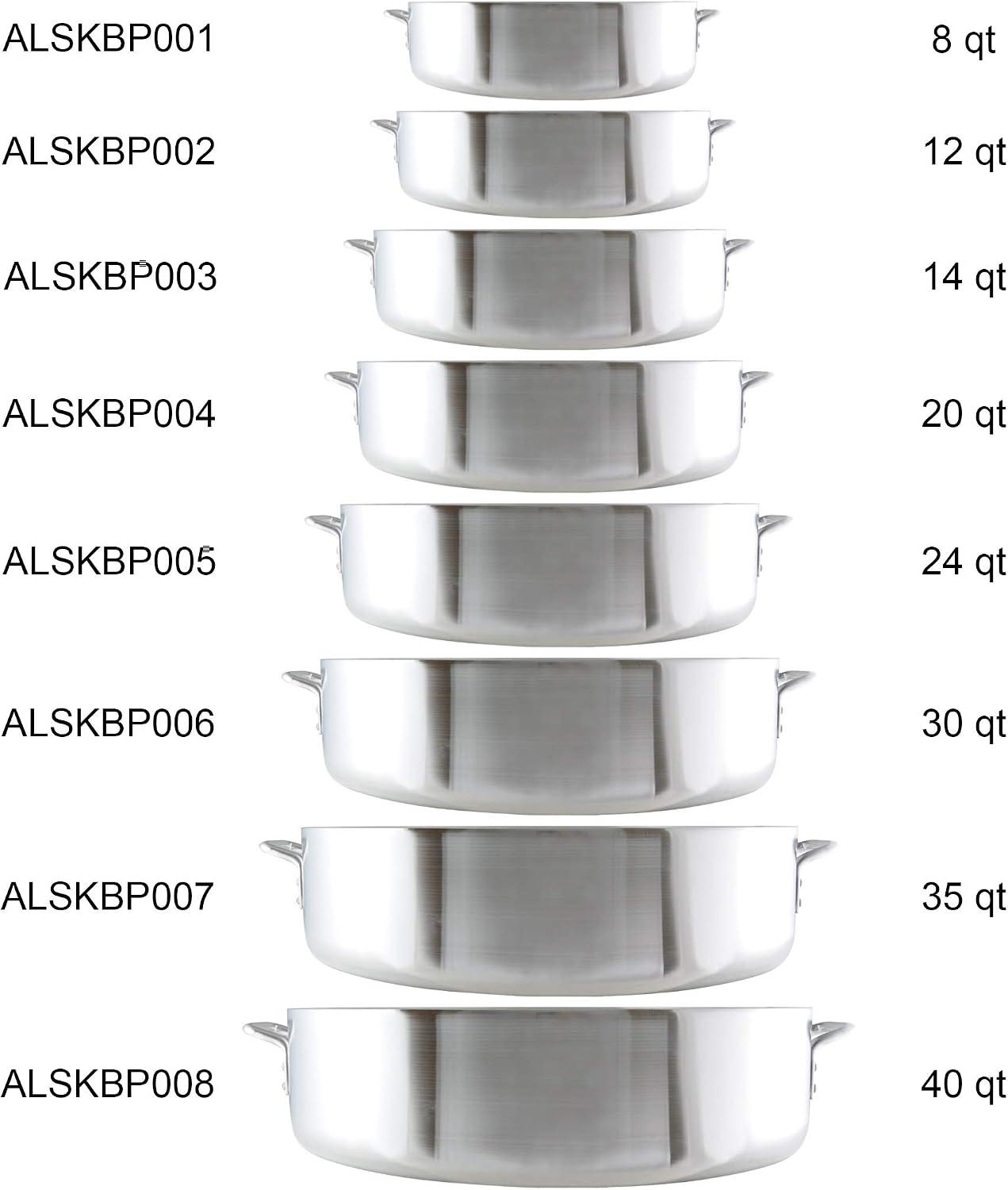 Thunder Group 35 Quart Aluminum Braiser with Lid