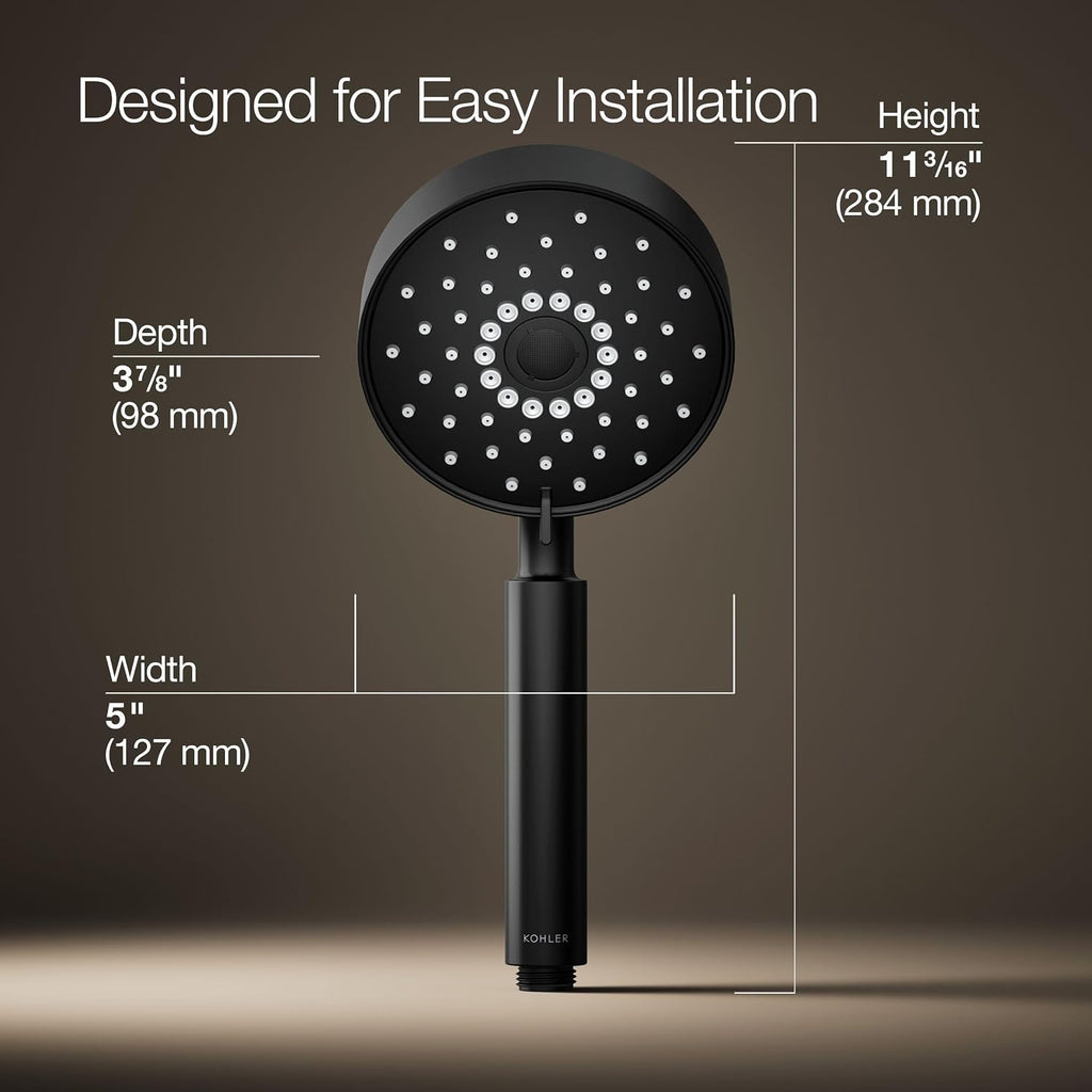 Kohler 22166-G-BL Purist® Four-function handshower, 1.75 gpm, Matte Black